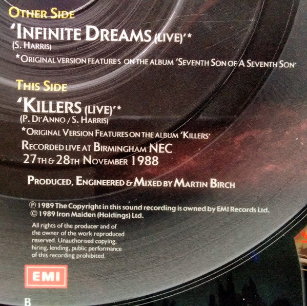 Iron Maiden – Infinite Dreams 7" vinyl record, image 4 of 8