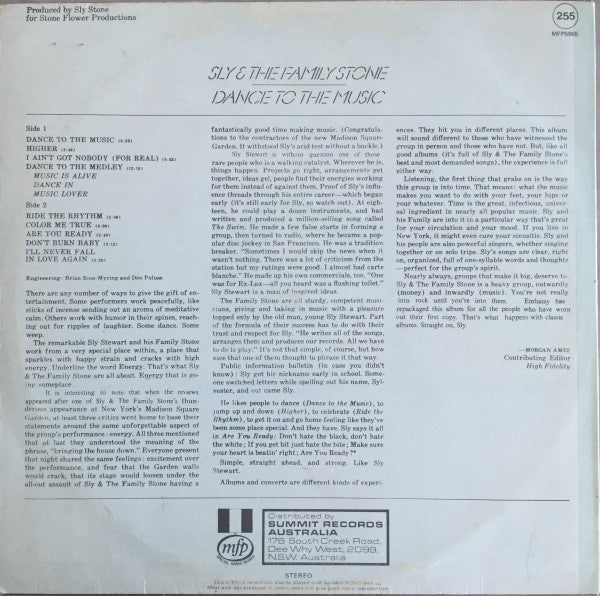 Sly & The Family Stone – Dance To The Music LP vinyl record, image 2 of 4