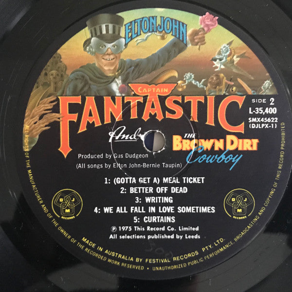 Elton John – Captain Fantastic And The Brown Dirt Cowboy LP vinyl record, image 6 of 10