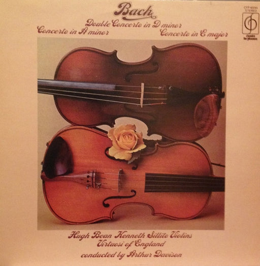 Johann Sebastian Bach, The Virtuosi Of England, Arthur Davison, Hugh Bean, Kenneth Sillito – Double Concerto In D Minor, Concerto In A Minor, Concerto In E Major LP vinyl record, image 1 of 4