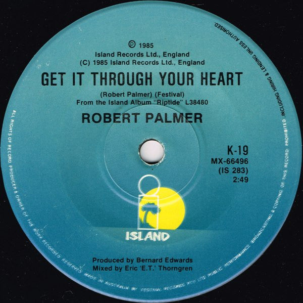 Robert Palmer – I Didn't Mean To Turn You On 7" vinyl record, image 2 of 2
