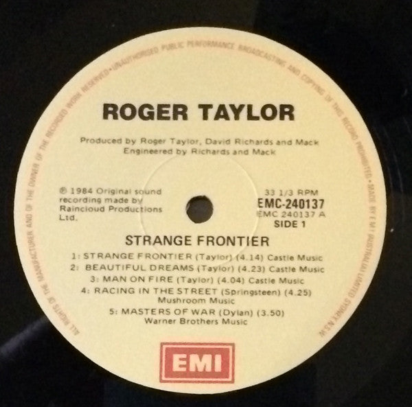 Roger Taylor – Strange Frontier LP vinyl record, image 5 of 6