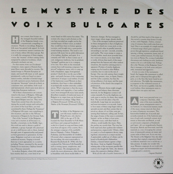 Le Mystère Des Voix Bulgares – Le Mystère Des Voix Bulgares LP vinyl record, image 5 of 5