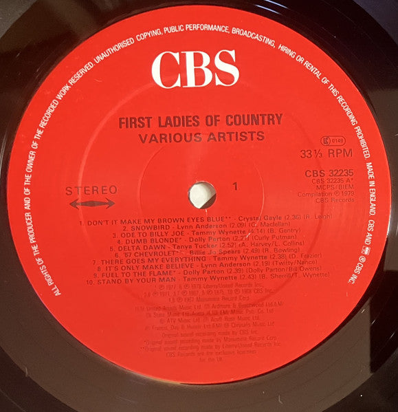 Various – First Ladies Of Country LP vinyl record, image 3 of 4
