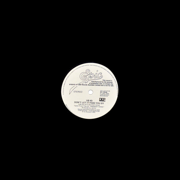 UB40 – Don't Let It Pass You By / Wildcat 12" vinyl record, image 2 of 2