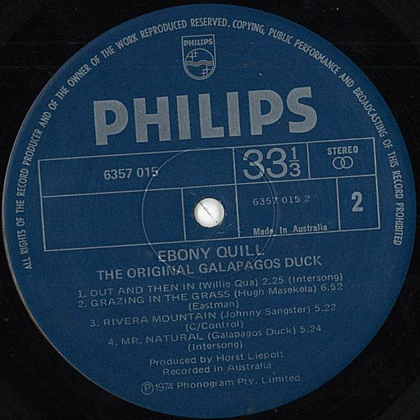Galapagos Duck – Ebony Quill LP vinyl record, image 4 of 4