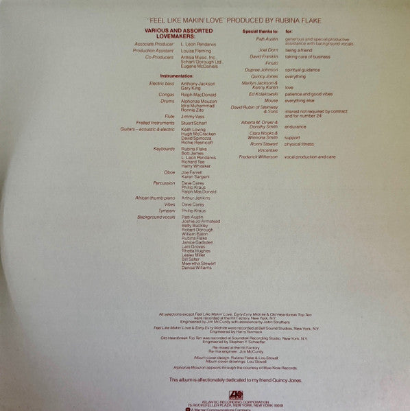 Roberta Flack – Feel Like Makin' Love LP vinyl record, image 3 of 6