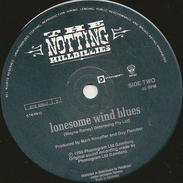 The Notting Hillbillies – Feel Like Going Home 7" vinyl record, image 4 of 4