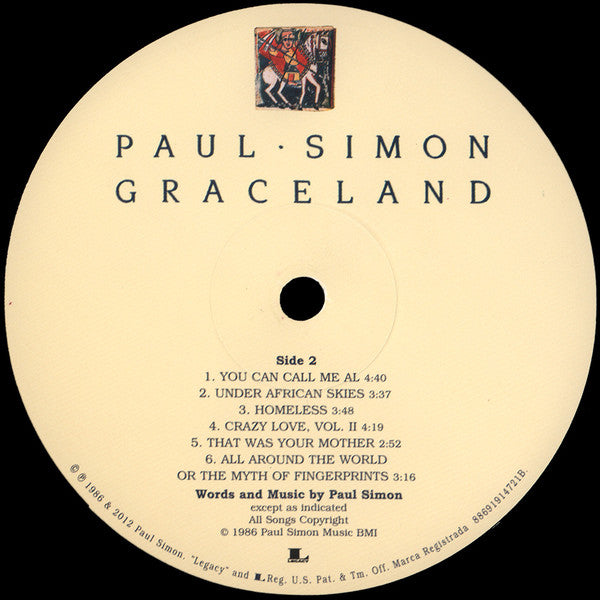 Paul Simon – Graceland LP vinyl record, image 4 of 10