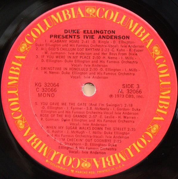 Duke Ellington, Ivie Anderson – Duke Ellington Presents Ivie Anderson (2xLP) LP vinyl record, image 6 of 10