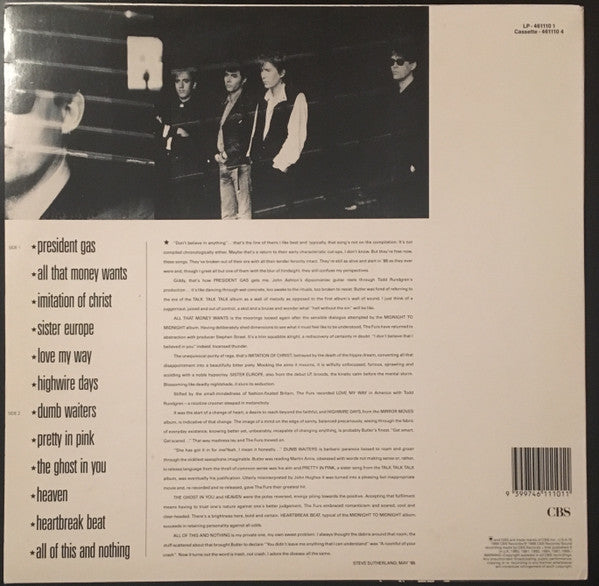 The Psychedelic Furs – All Of This And Nothing LP vinyl record, image 2 of 7