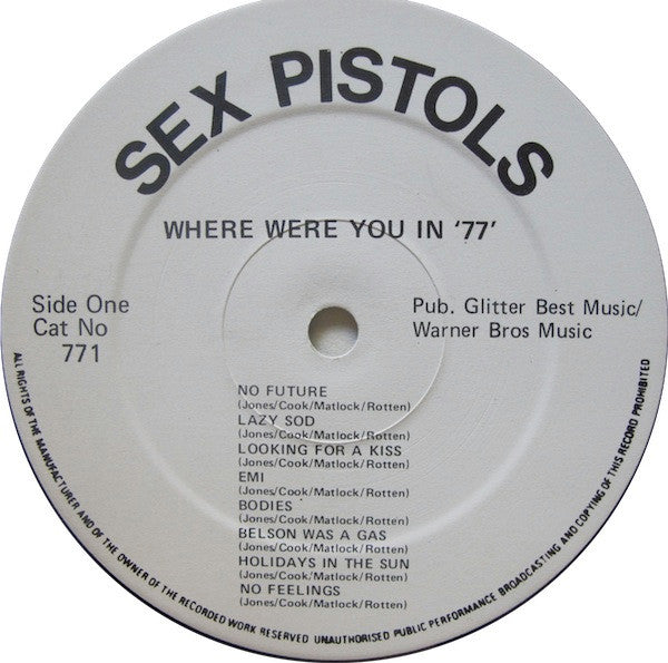 Sex Pistols – Where Were You In '77? LP vinyl record, image 3 of 4