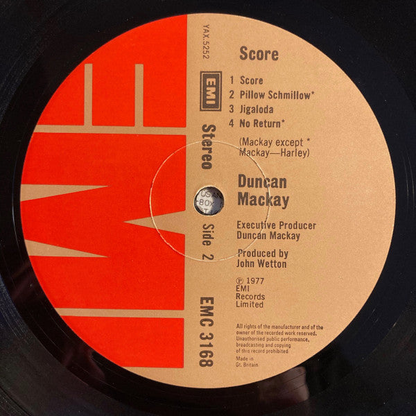 Duncan Mackay – Score LP vinyl record, image 6 of 6