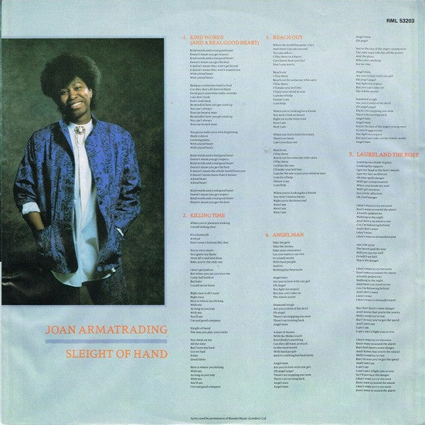Joan Armatrading – Sleight Of Hand LP vinyl record, image 5 of 6