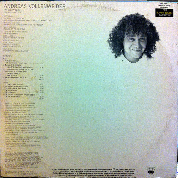 Andreas Vollenweider – White Winds (Seeker's Journey) LP vinyl record, image 2 of 8