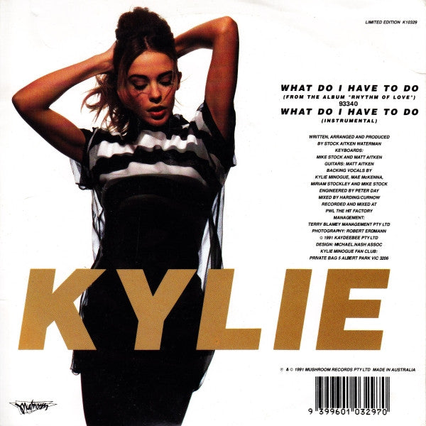 Kylie Minogue – What Do I Have To Do 7" vinyl record, image 2 of 4