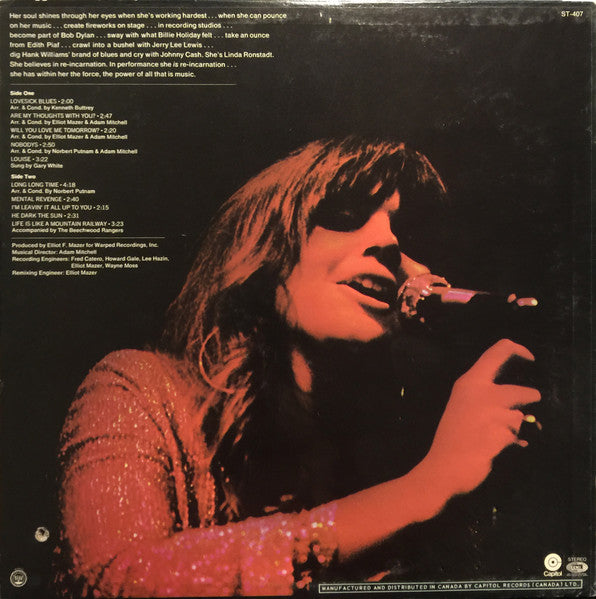 Linda Ronstadt – Silk Purse LP vinyl record, image 2 of 4