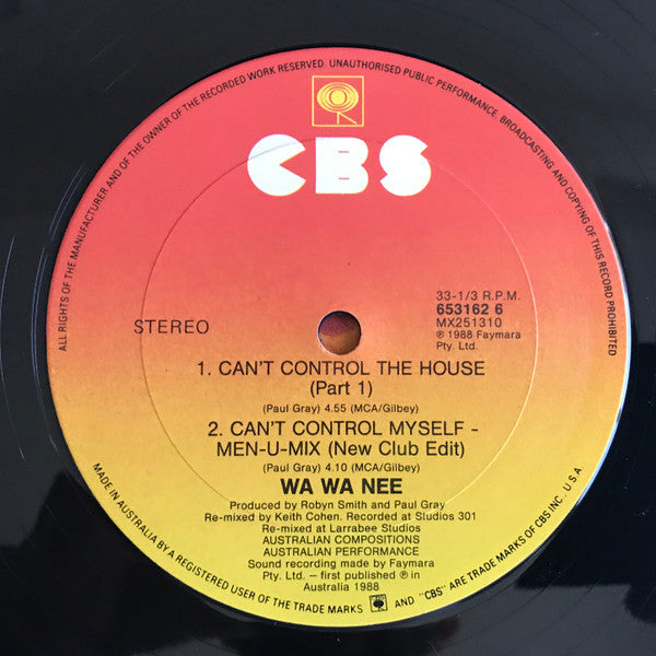 Wa Wa Nee – Can't Control Myself 12" vinyl record, image 3 of 4