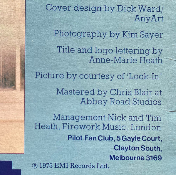 Pilot – Second Flight LP vinyl record, image 4 of 8