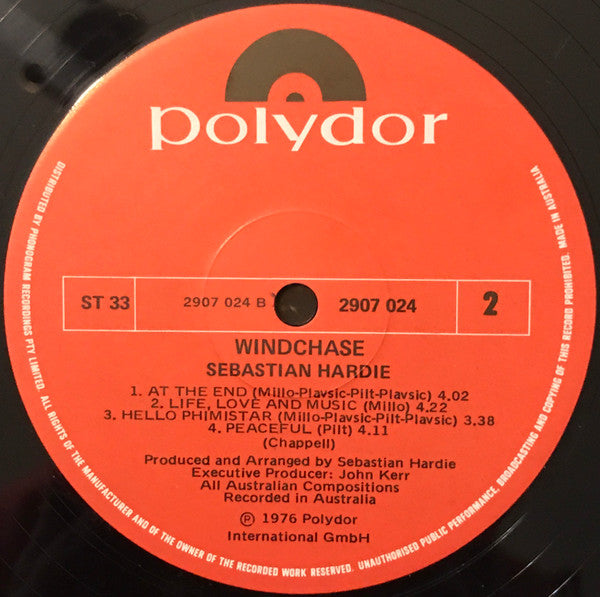 Sebastian Hardie – Windchase LP vinyl record, image 4 of 4