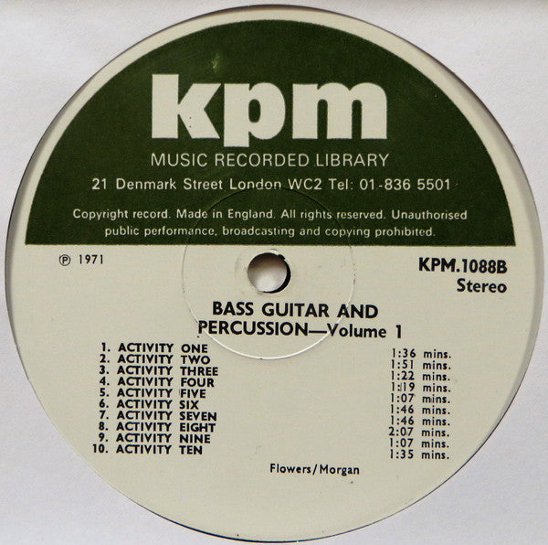 Herbie Flowers, Barry Morgan – Bass Guitar And Percussion - Volume 1 LP vinyl record, image 4 of 4