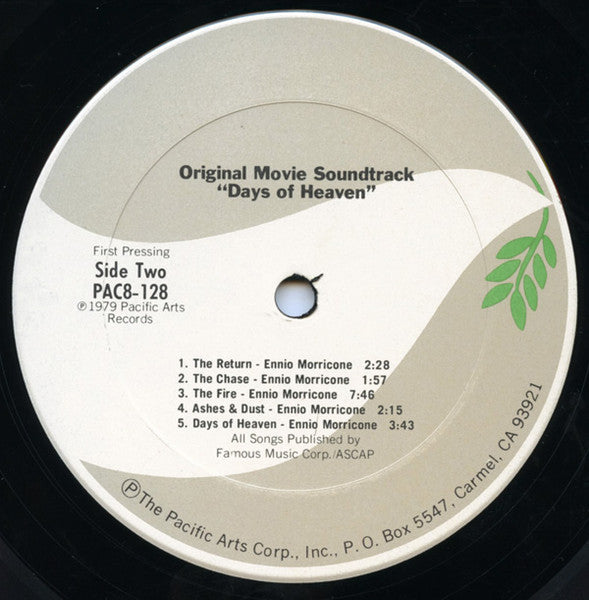 Ennio Morricone – Days Of Heaven - The Original Soundtrack From The Motion Picture LP vinyl record, image 5 of 5