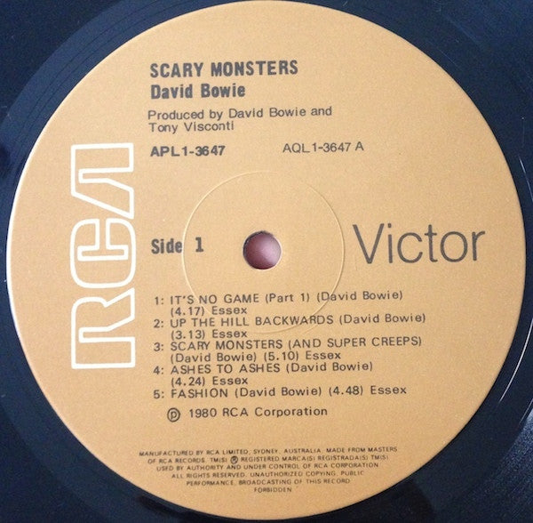 David Bowie – Scary Monsters LP vinyl record, image 3 of 6