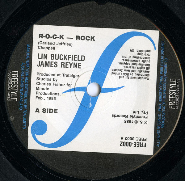 Lin Buckfield, James Reyne – R. O. C. K. 7" vinyl record, image 3 of 4