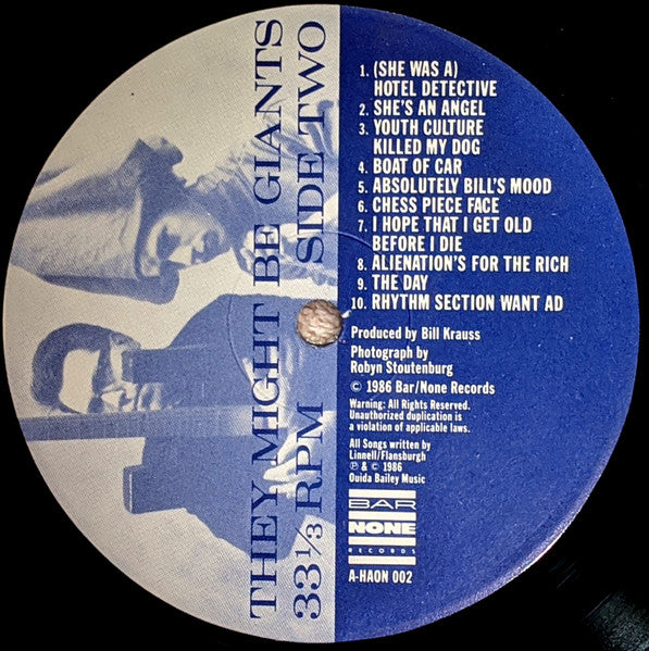 They Might Be Giants – They Might Be Giants LP vinyl record, image 5 of 7
