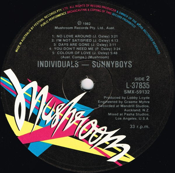 Sunnyboys – Individuals LP vinyl record, image 5 of 8