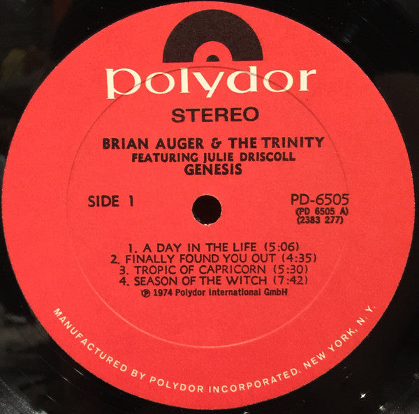 Julie Driscoll, Brian Auger & The Trinity – Genesis LP vinyl record, image 3 of 10