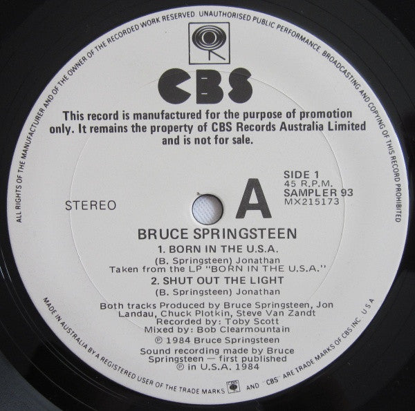 Bruce Springsteen – Born In The U.S.A. 12" vinyl record, image 3 of 4