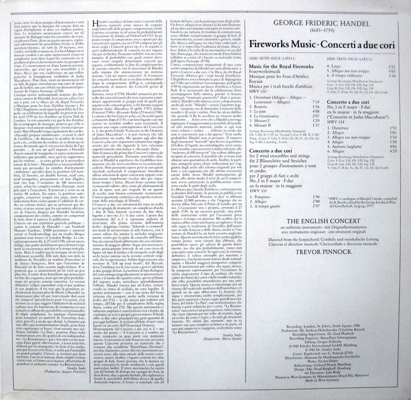 Georg Friedrich Händel, The English Concert, Trevor Pinnock – Music For The Royal Fireworks, Concerti A Due Cori LP vinyl record, image 4 of 7