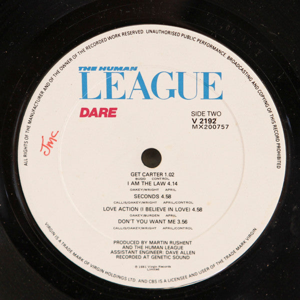 The Human League – Dare LP vinyl record, image 7 of 7