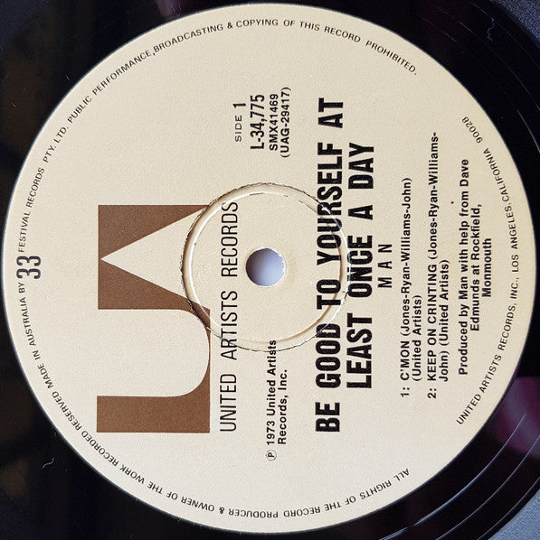 Man – Be Good To Yourself At Least Once A Day LP vinyl record, image 3 of 4