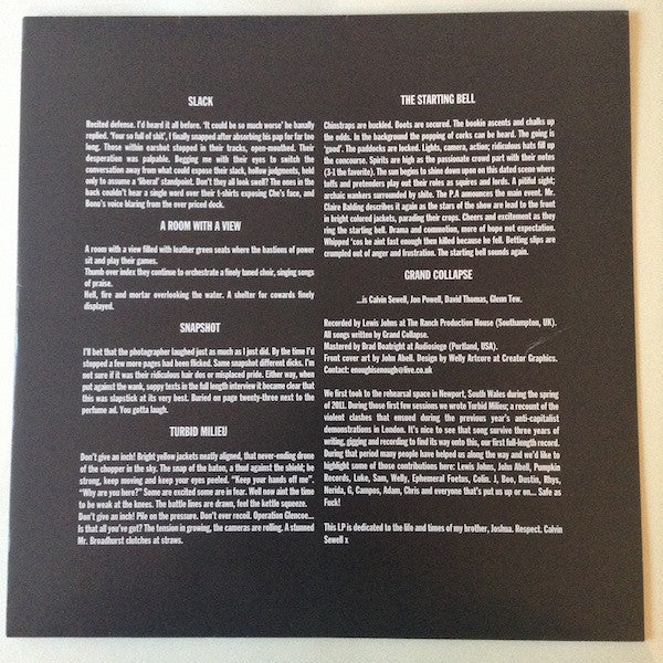 Grand Collapse – Far From The Callous Crowd LP vinyl record, image 5 of 7