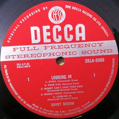 Savoy Brown – Looking In LP vinyl record, image 4 of 6