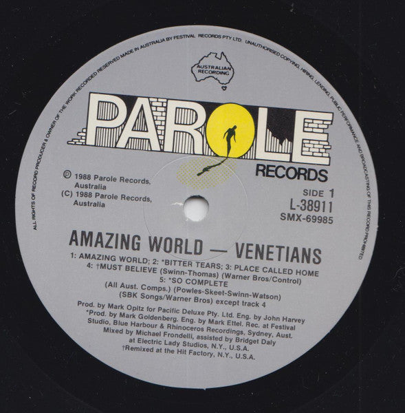 The Venetians – Amazing World LP vinyl record, image 3 of 4