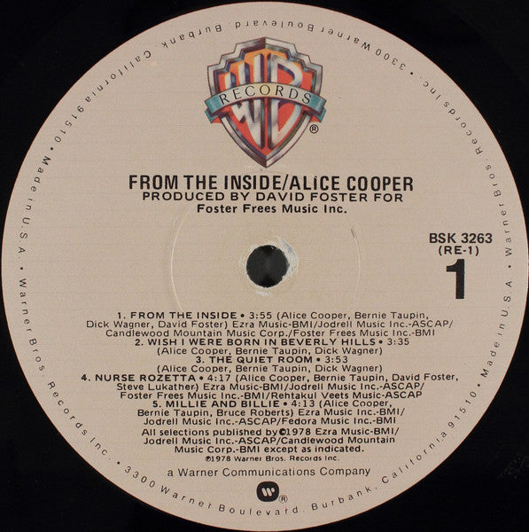 Alice Cooper – From The Inside LP vinyl record, image 6 of 9