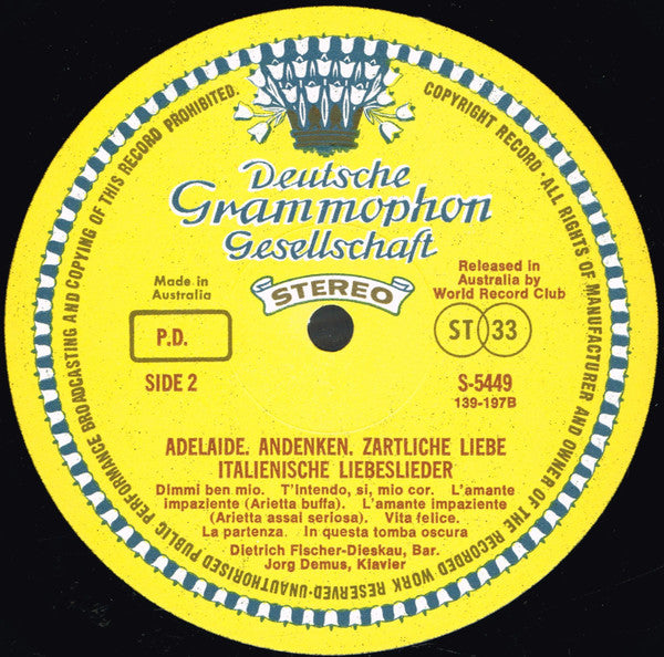 Ludwig van Beethoven, Dietrich Fischer-Dieskau, Jörg Demus – An Die Ferne Geliebte, Lieder LP vinyl record, image 4 of 7
