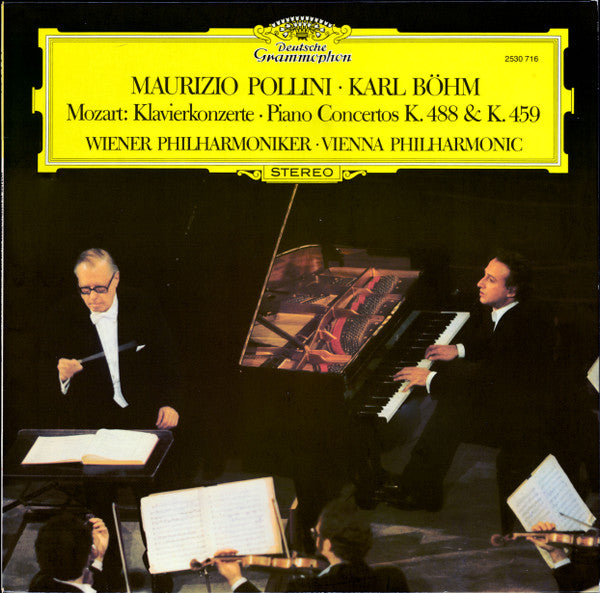Wolfgang Amadeus Mozart, Maurizio Pollini, Karl Böhm, Wiener Philharmoniker – Klavierkonzerte = Piano Concertos K. 488 & K. 459 LP vinyl record, image 1 of 4