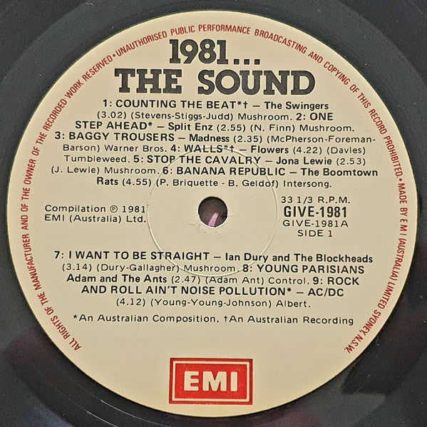 Various – 1981...The Sound LP vinyl record, image 3 of 4