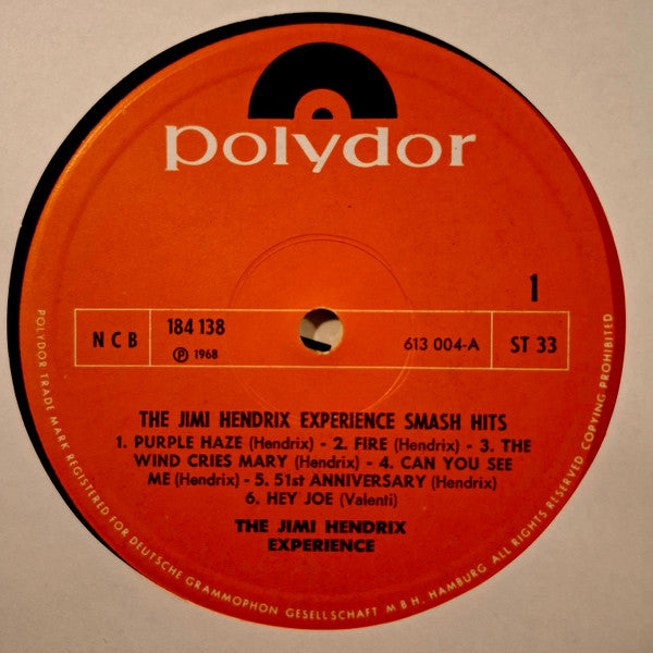 The Jimi Hendrix Experience – Smash Hits LP vinyl record, image 3 of 6
