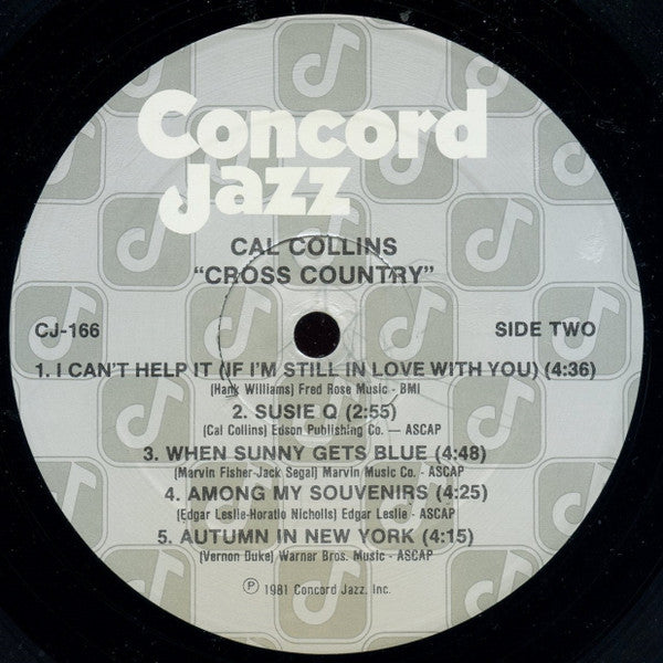 Cal Collins – Cross Country LP vinyl record, image 4 of 4