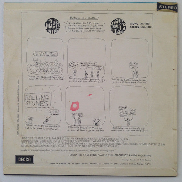The Rolling Stones – Between The Buttons LP vinyl record, image 2 of 4