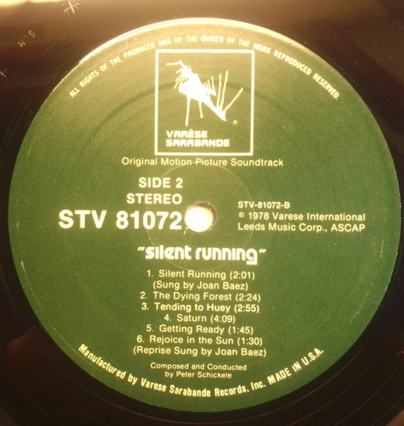 Peter Schickele – Silent Running Original Soundtrack Album LP vinyl record, image 4 of 4