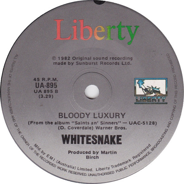Whitesnake – Here I Go Again 7" vinyl record, image 3 of 3