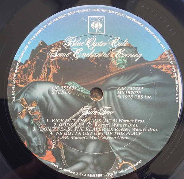 Blue Öyster Cult – Some Enchanted Evening LP vinyl record, image 4 of 4