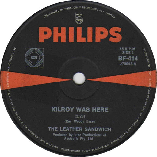 The Leather Sandwich – Kilroy Was Here 7" vinyl record, image 1 of 4