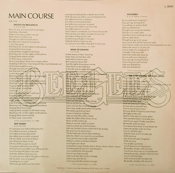 Bee Gees – Main Course LP vinyl record, image 5 of 6